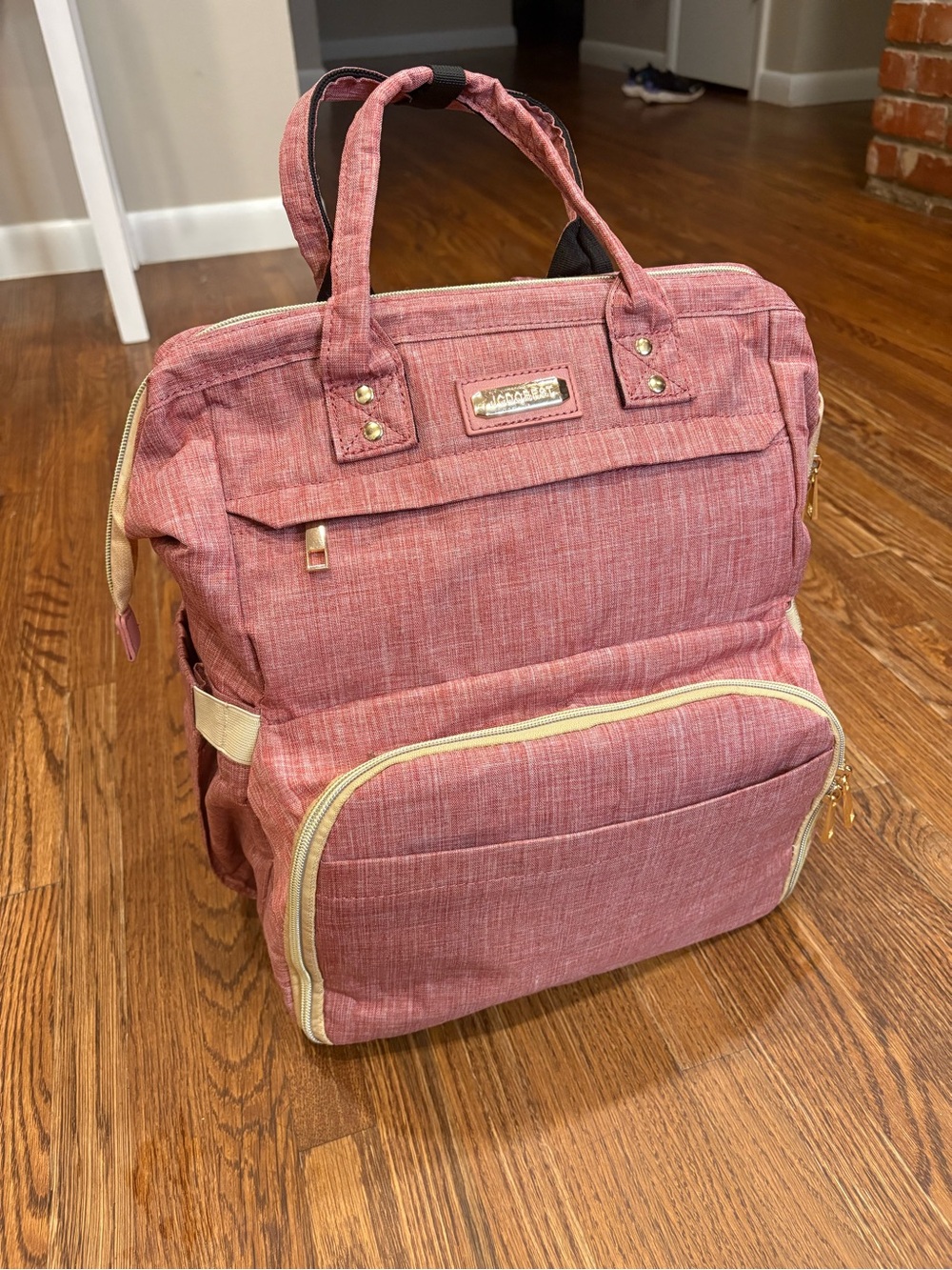 JCDOBEST Mauve Pink Insulated Lunch Bag Laptop Backpack